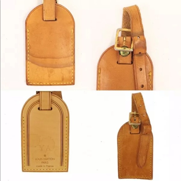 Louis Vuitton Leather Luggage Bag Tags: set of 9 - Picture 6 of 7